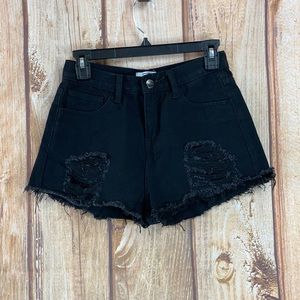 ➡️Line Denim Destroyed Size Small Black Short